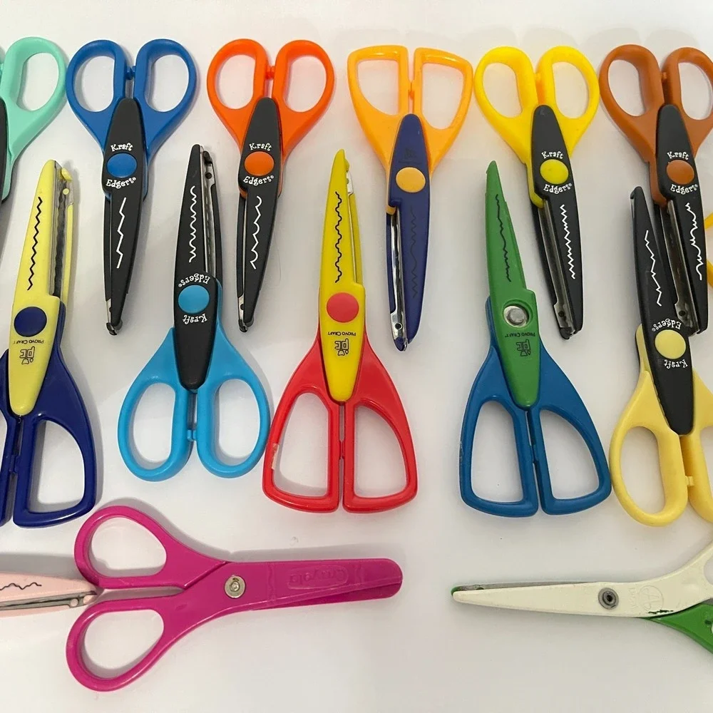 EK Success Paper Shapers Photo Kraft Edgers Craft Scissors Assortment Lot of 19